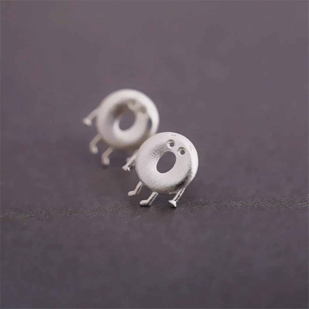 Donut Sterling Silver Earrings